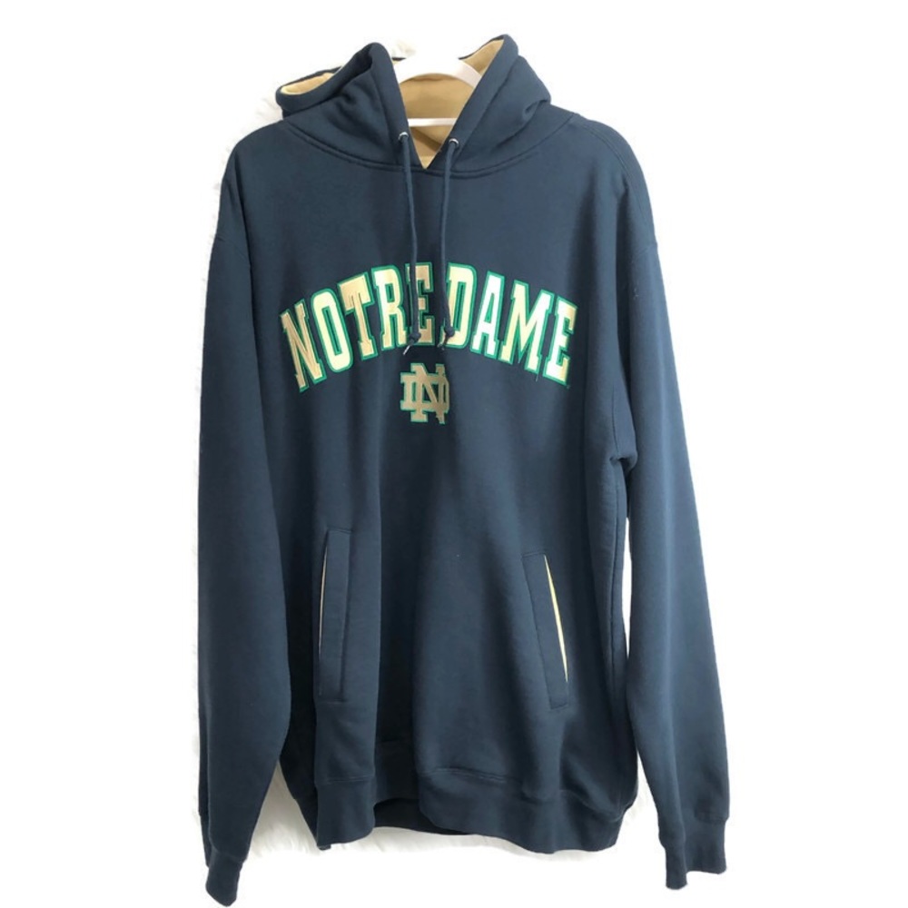 Norte Dame navy blue oversized hooded sweatshirt
